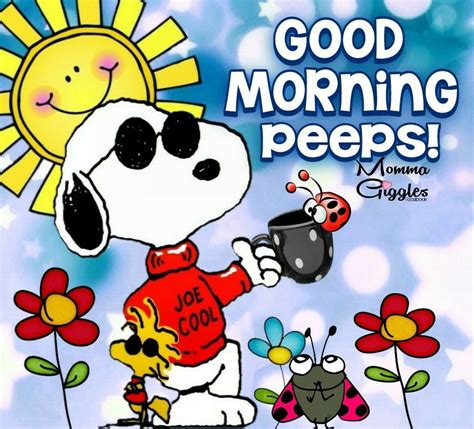 Snoopy Good Morning Peeps Pictures, Photos, and Images for Facebook, Tumblr, Pinterest, and Twitter