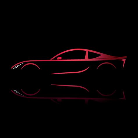 Sports Car Black Background