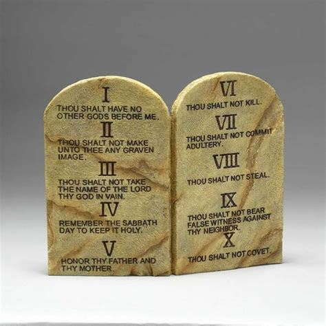 Ten Commandments Resin Stone 11 x 9 Wall or Tabletop Plaque - Walmart ...