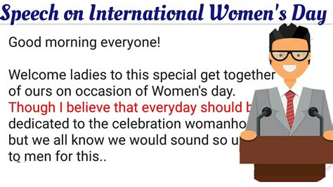 International women's day speech -3 | How to Start a Speech | Speech on women's day - YouTube