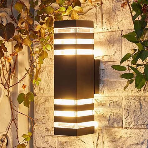 [With Bulb] Modern E27 Wall Lamp Dual Heads Outdoor Waterproof 2 Lights ...