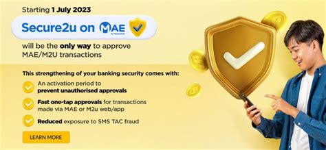 Maybank Web & Mobile app Transactions requires MAE Secure2u