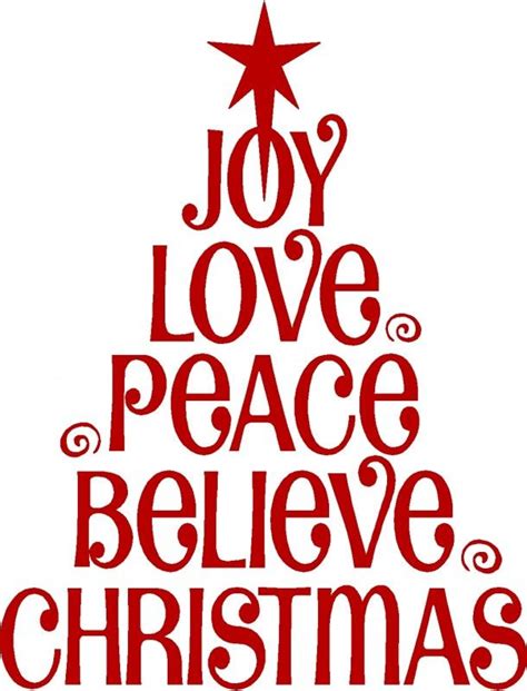 Joy Love Peace Believe Christmas | Christmas words, Merry christmas photos, Christmas images free