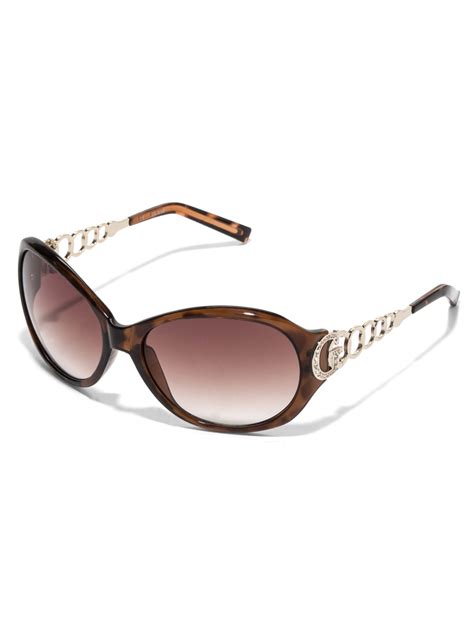 GUESS Women's Plastic & Metal Round Sunglasses