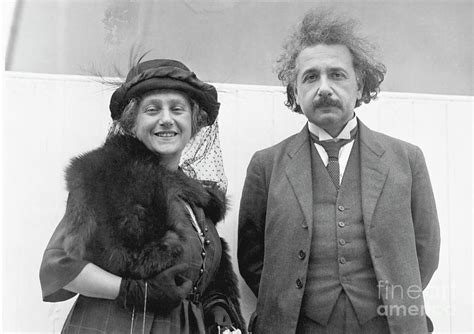 Albert Einstein And His Wife Sailing by Bettmann