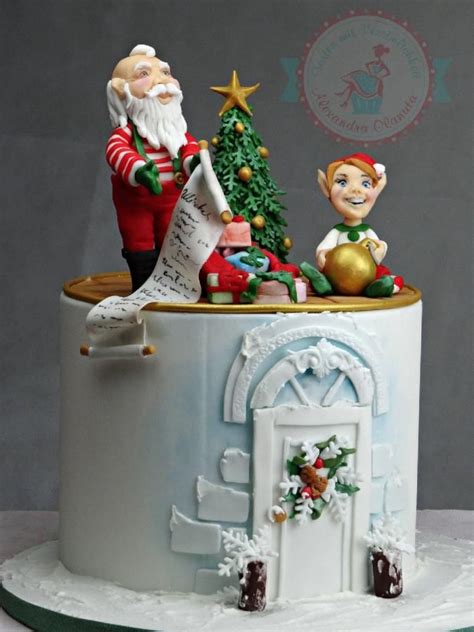 Santa Claus by Olanuta Alexandra Fondant Christmas Cake, Christmas Cakes Easy, Christmas ...