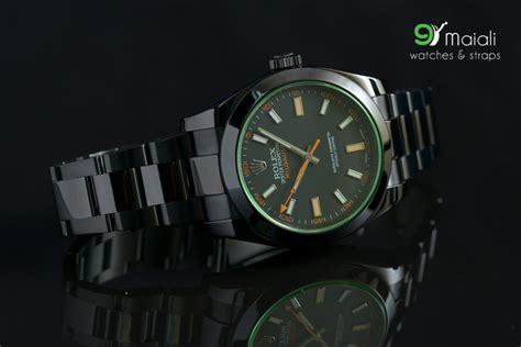 Rolex Milgauss Green Crystal 116400GV, Customized PVD