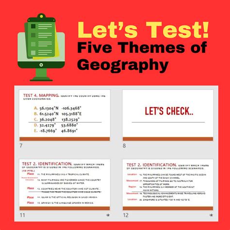 Five Themes of Geography – QUIZ (14 Slides) • Teacha!