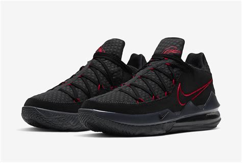 Nike LeBron 17 Low Bred Black University Red CD5007-001 Release Date - SBD