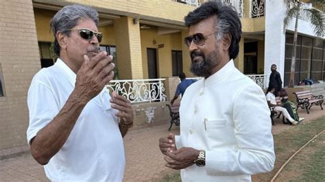 Rajinikanth Shoots With Cricket Legend Kapil Dev For Daughter Aishwarya ...