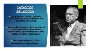 Alf Landon (Former Governor of Kansas) BIO PPT by Mr Matthews Teacher Store