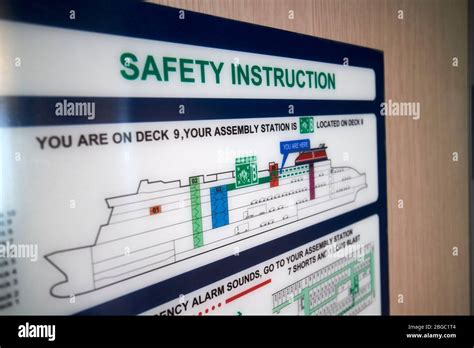 Ship ferry safety instructions hi-res stock photography and images - Alamy