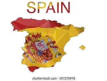 Map Spain Flag Colors Vector Illustration Stock Vector (Royalty Free ...