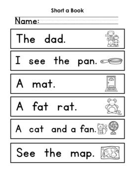 FREE Short a: beginning decodable reader and worksheets by Simple But Good