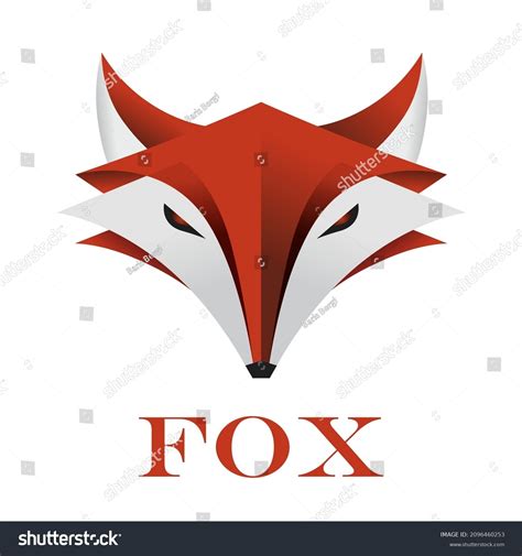 Red Fox Head Vector Logo Stock Vector (Royalty Free) 2096460253