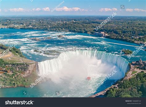 Aerial Top Landscape View Niagara Falls Stock Photo 1366689122 ...