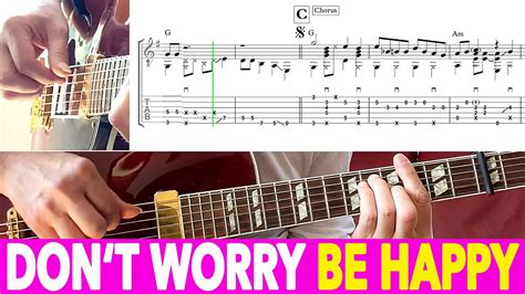 DON'T WORRY BE HAPPY guitar tabs tutorial solo acoustic pdf - YouTube