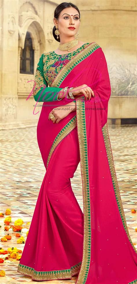 http://www.nool.co.in/product/sarees/rajasthani-marwadi-sari-pink-georgette-embroidery-blouse ...