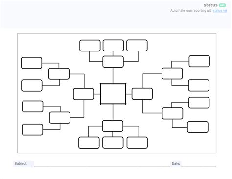 4 Organized Brainstorming Templates, Charts and Worksheets | Free Download | Mind map template ...