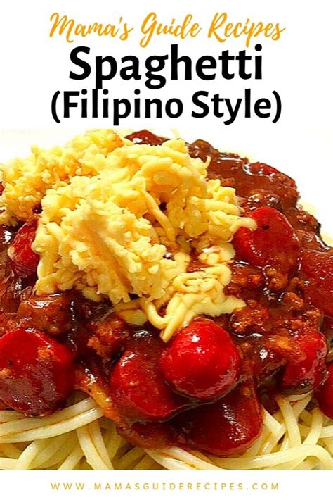 SPAGHETTI (FILIPINO STYLE) | Spaghetti filipino style recipe, Sphagetti recipe, Recipes