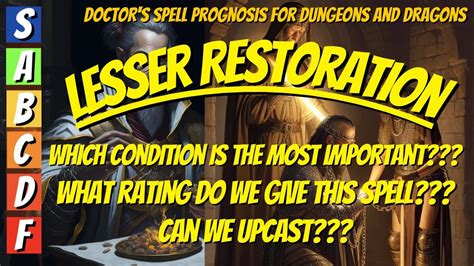 How To Use The Spell Lesser Restoration And How Do We Rate It For Dungeons And Dragons - YouTube