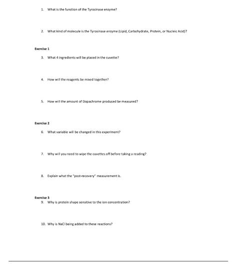 Solved 1. What is the function of the Tyrosinase enzyme? 2. | Chegg.com