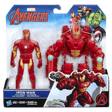 Marvel Avengers Iron Man with Armor 6 Action Figure Hasbro Toys - ToyWiz