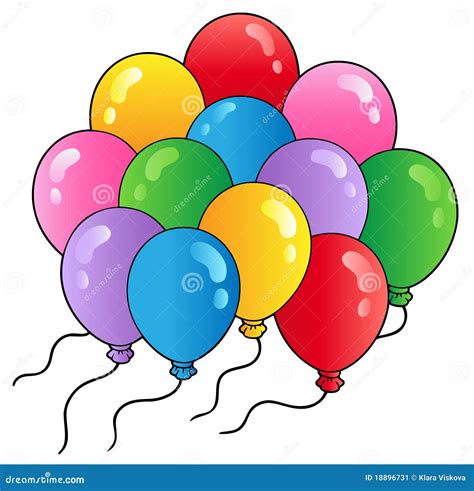 Group of Cartoon Balloons 2 Stock Vector - Illustration of balloons ...