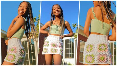 How to Crochet a Granny Square Skirt