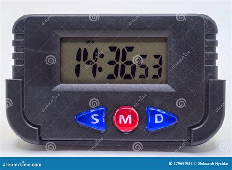 Digital Alarm Clock Isolated on White Background Stock Image - Image of ...