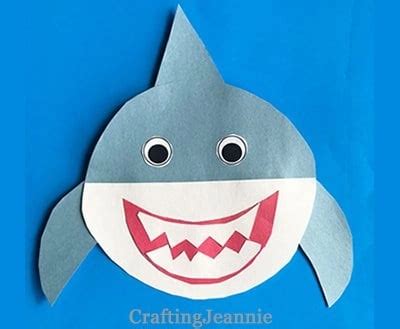 Easy Paper Shark Craft (Free Template) - Crafting Jeannie