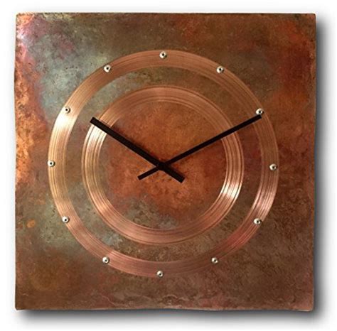 [$59.00] Handmade Copper Wall Clock 12-inch Silent Non Ticking | Rustic wall clocks, Copper wall ...