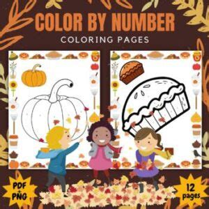 Printable Fall & Autumn Color by number Worksheets - October worksheets - Made By Teachers