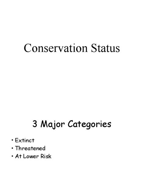 Conservation Status | PDF