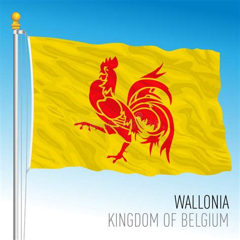 Wallonia Flag Background Painted on White Paper with Watercolor Stock ...