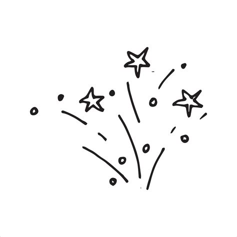 vector illustration in doodle style. festive fireworks, fireworks. new year, christmas ...