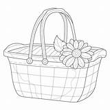 Picnic BasketColoring Book Antistress For Children And Adults  sketch template