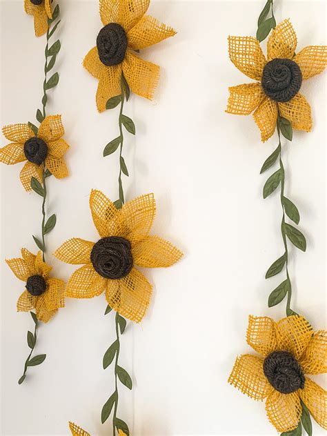 Sunflower Garland Wall Decor | Sunflower Nursery Wall Decor | Sunflower Baby Shower Decor ...