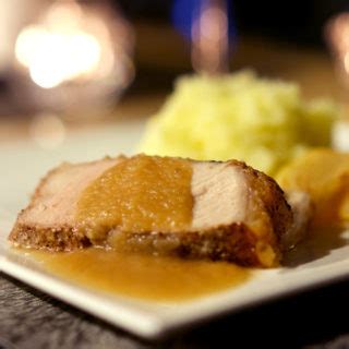 Spiced Pork Roast with Apple Onion Gravy