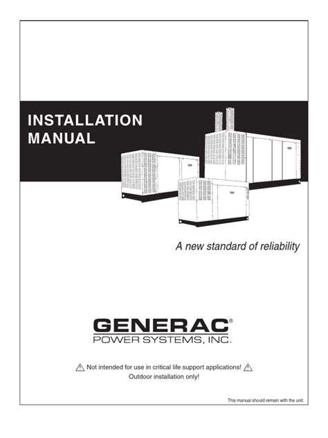 Generac Installation Manual | Battery (Electricity) | Switch