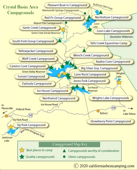 Crystal Basin Campground Map