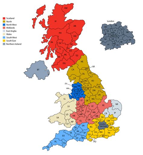 Postcode map of the UK : r/MapPorn