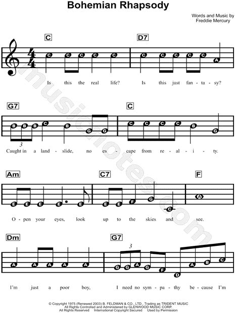 Bohemian Rhapsody Notes For Piano Pdf Download - multiprogramtattoo