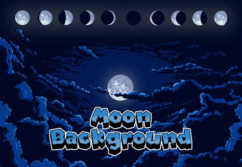 Moon Background (Pixel art) by @pixel_Salvaje