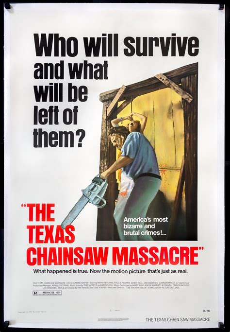 The Texas Chainsaw Massacre (1974) Original One-Sheet Movie Poster ...