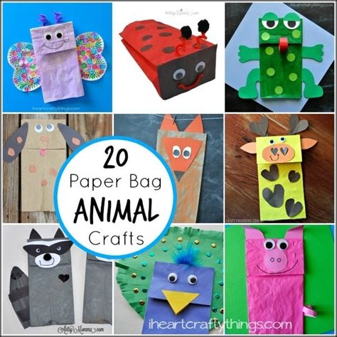 20 Paper Bag Animal Crafts For Kids - I Heart Crafty Things