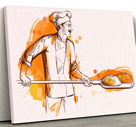 Vintage chef Bar canvas print - TenStickers