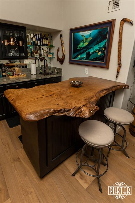 Live Edge Bar And Cabinet | Porter Barn Wood