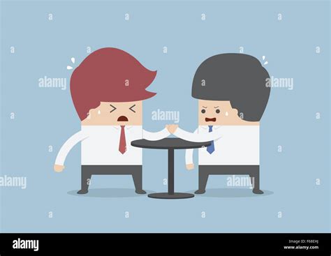 Arm wrestling cartoon hi-res stock photography and images - Alamy