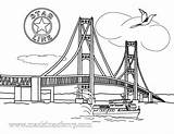 Mackinac Bridge Coloring Page Pages sketch template